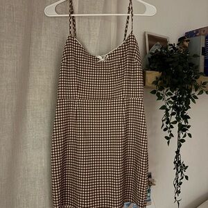 Urban Outfitters Brown Plaid Dress